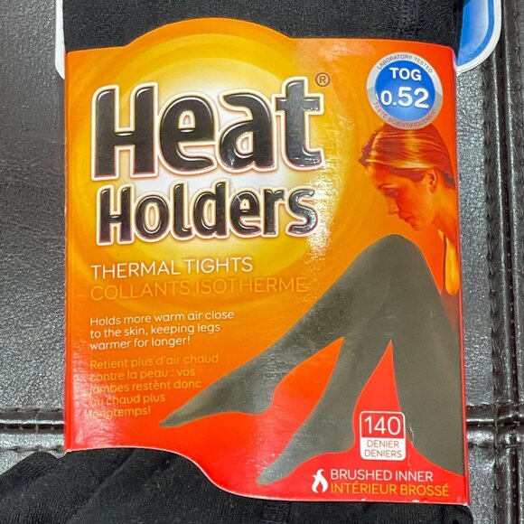 New Heat Holders Black Thermal Tights Small Thermal Brushed Inner NWT - Picture 2 of 6